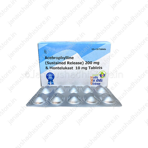 Acebrophylline 200mg and Montelukast 10mg Tablet SR – Buy Online on ...