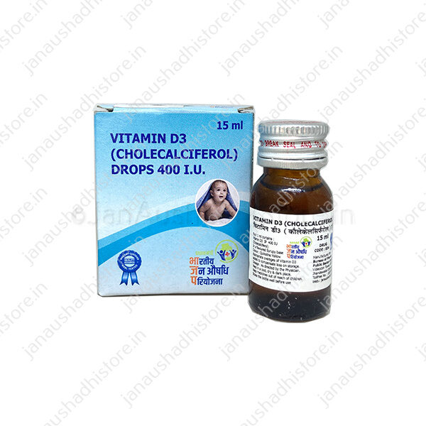 Vitamin D3 400IU Drop (Cholecalciferol) Buy Online on Janaushadhi Store
